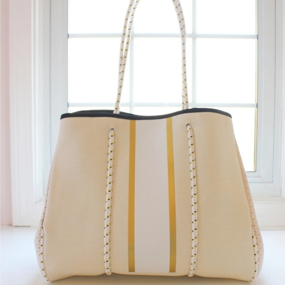 Neoprene/Denim Tote bag NWT - Picture 2 of 4